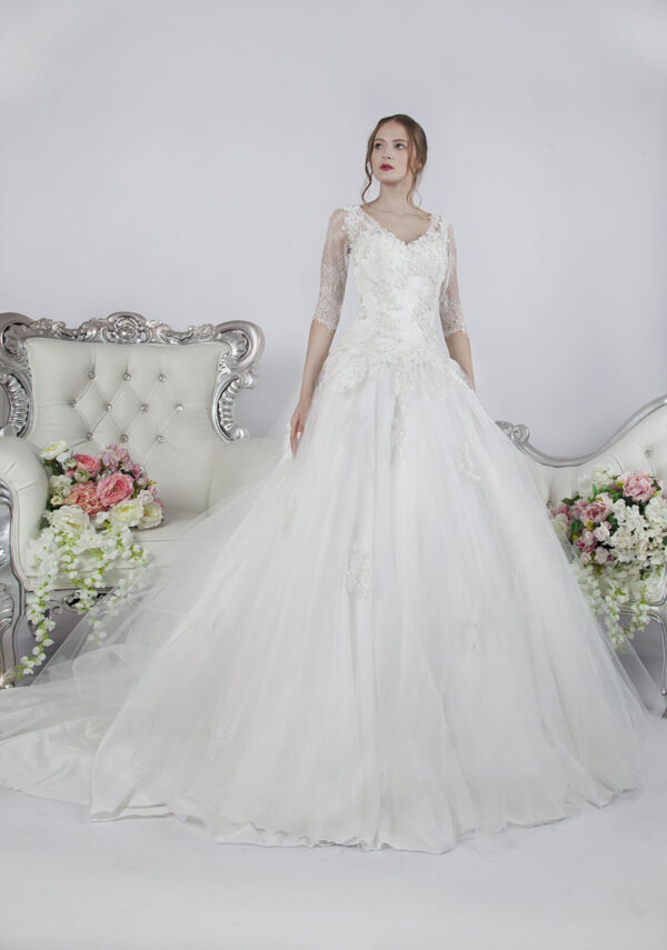 Smetanové svatební šaty xxl pro princeznu